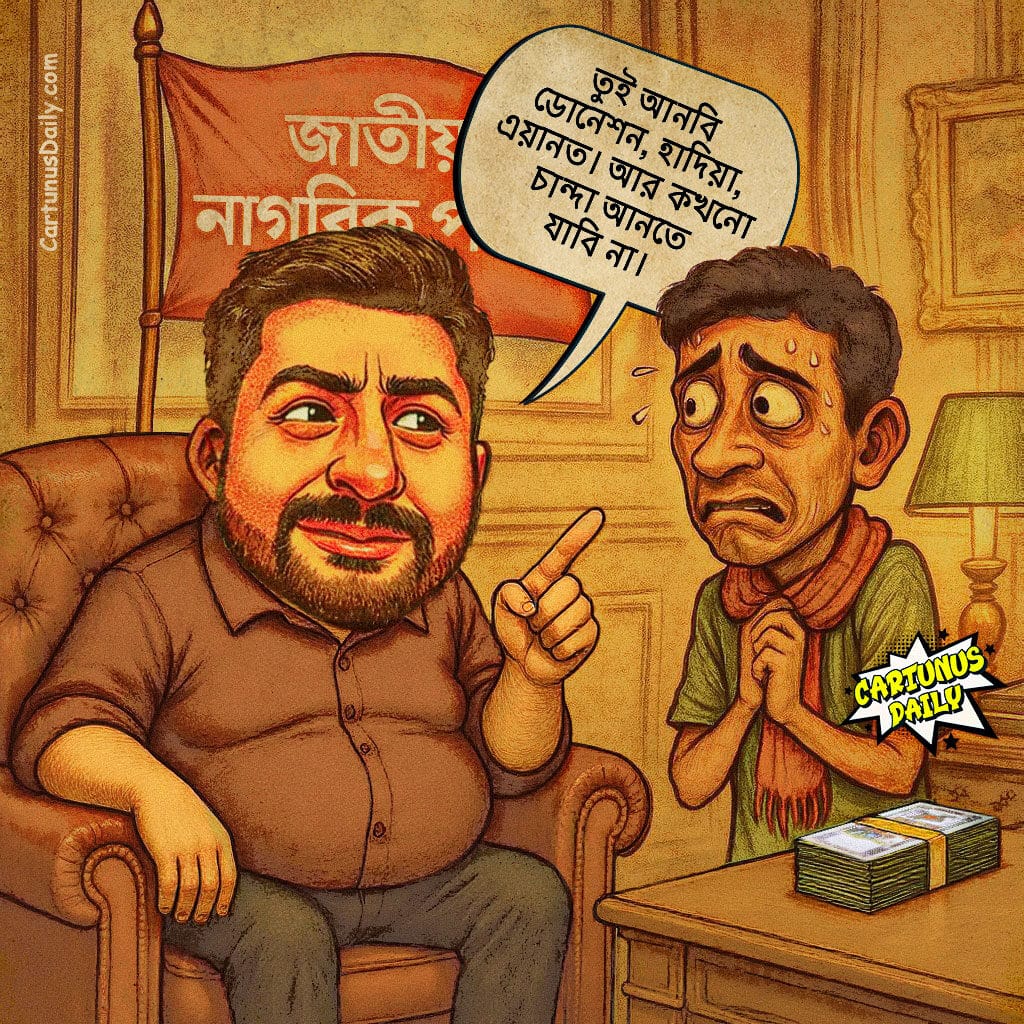 ‘চাঁদা’ বলায় কর্মীর কানমলা, ডোনেশন-হাদিয়া শিখতে এনসিপির নতুন একাডেমি! Worker's Ears Twisted for Saying 'Chanda'; NCP's New Academy to Teach Donation-Hadiya!